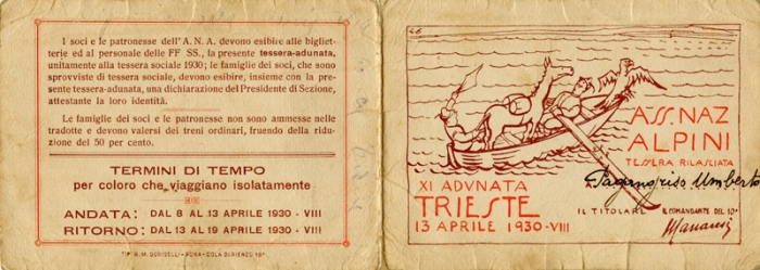 11° Adunata Nazionale Trieste  13-04-1930