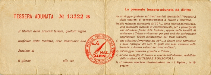 11° Adunata Nazionale Trieste  13-04-1930